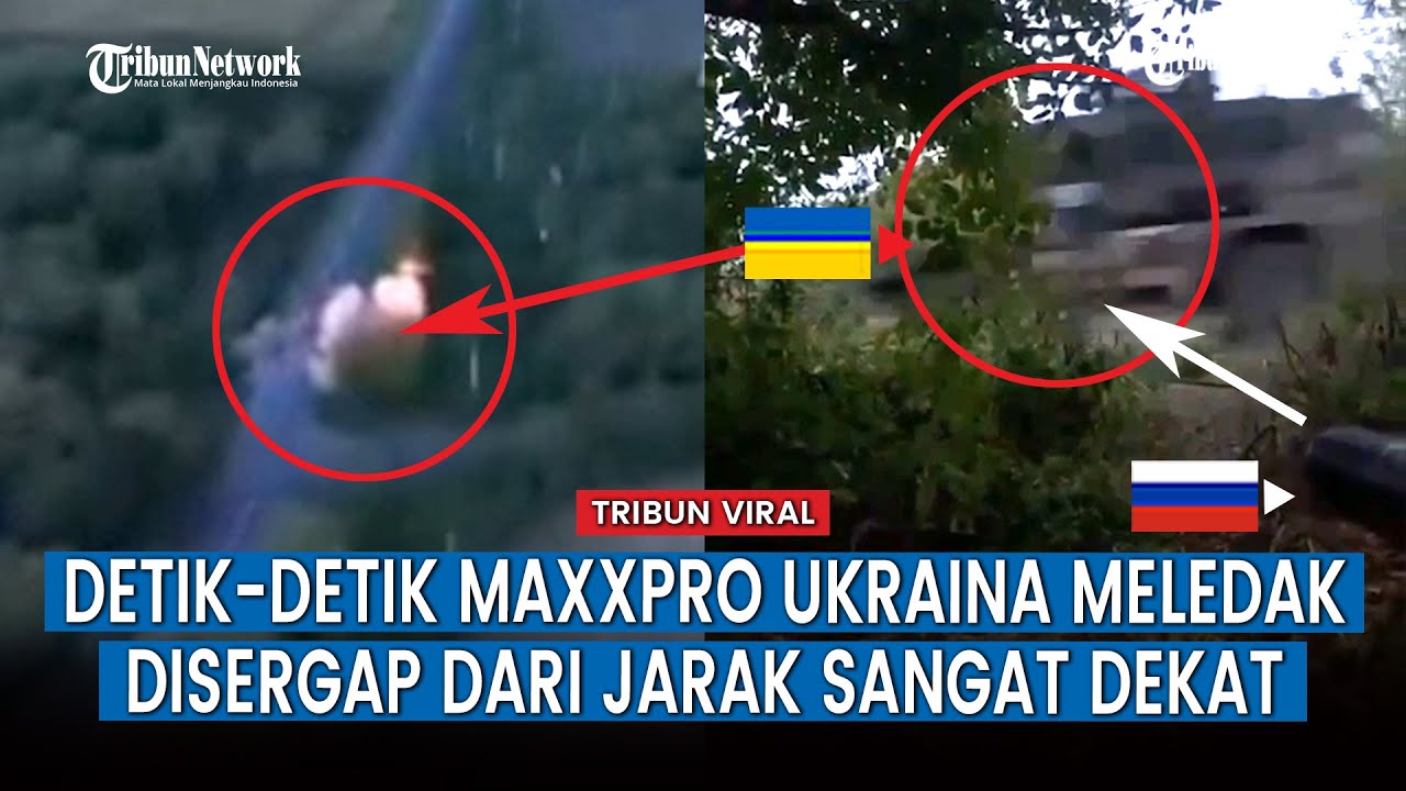 Kendaraan Militer MaxxPro Ukraina Kena Bidikan dari Tentara Rusia di Wilayah Kursk