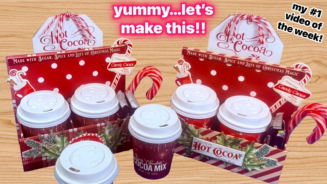 EASY PEASY CHRISTMAS GIFT IDEA! mini hot cocoa bar!  QUICK AND EASY DIY