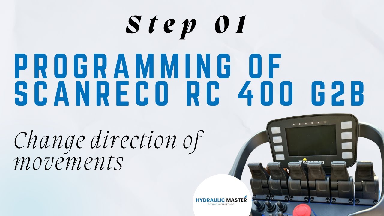 Programming of Scanreco RC 400 G2B . Step 01  Change direction of movements