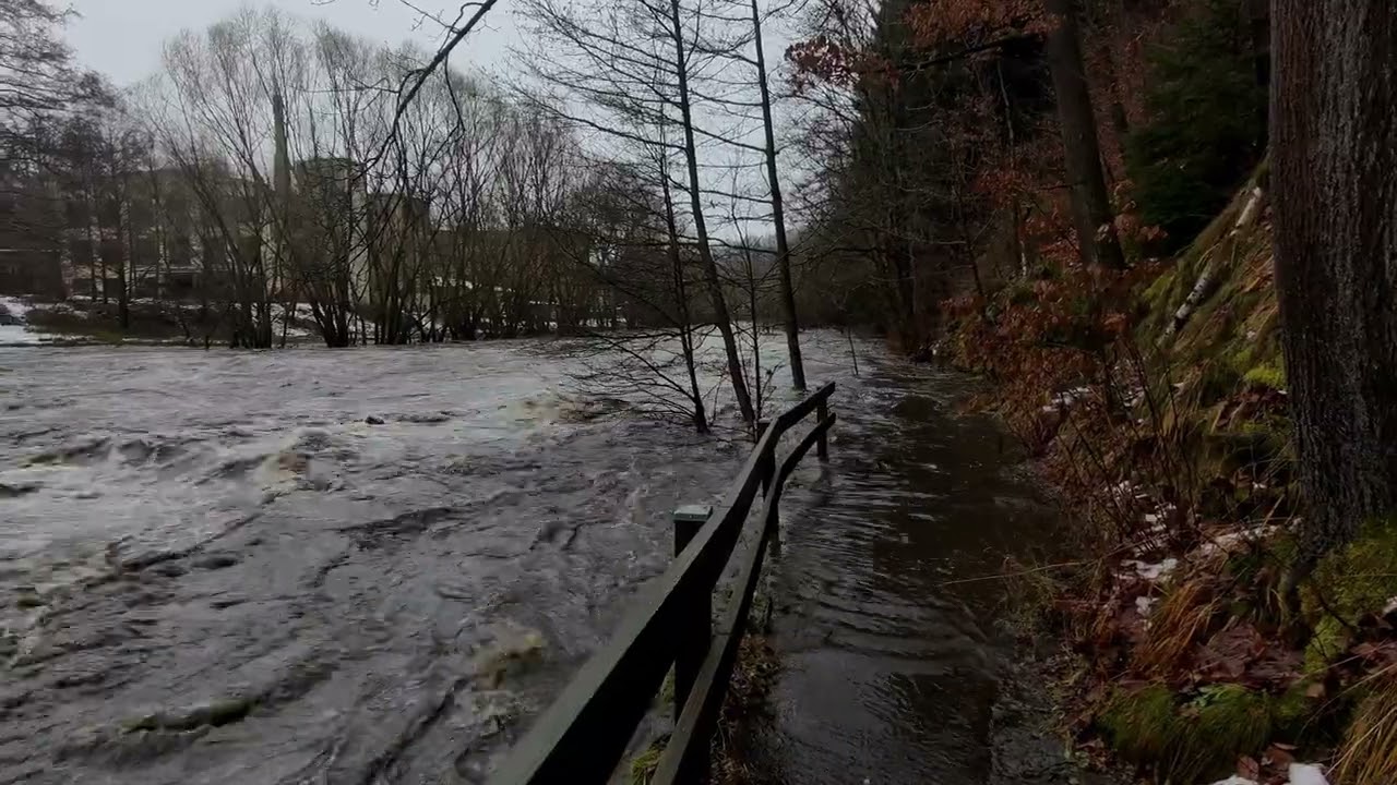 Hochwasser in Zschopau Weihnachten 2023