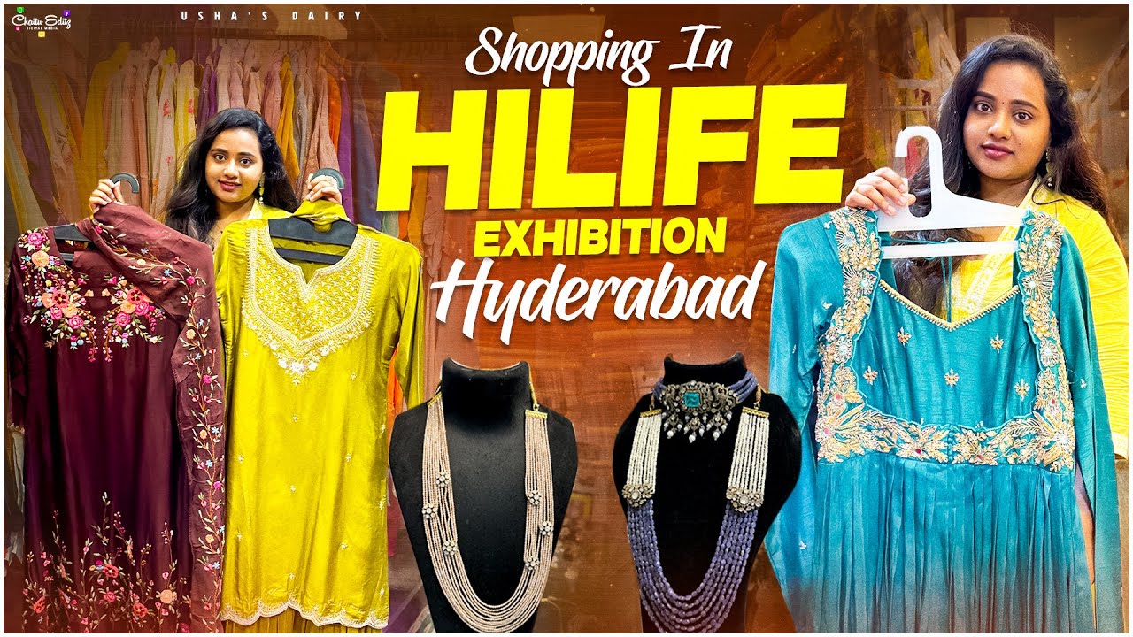 HILIFE Exhibition Hyderabad | Shopping Vlog | Unique Designer Dresses |Ushasdiary #hilifeexhibition