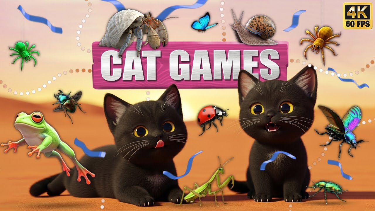 CAT GAMES 🐾3D Game for Cats | Video for Cats  – Ultimate CAT TV #80😻 4K60FPS