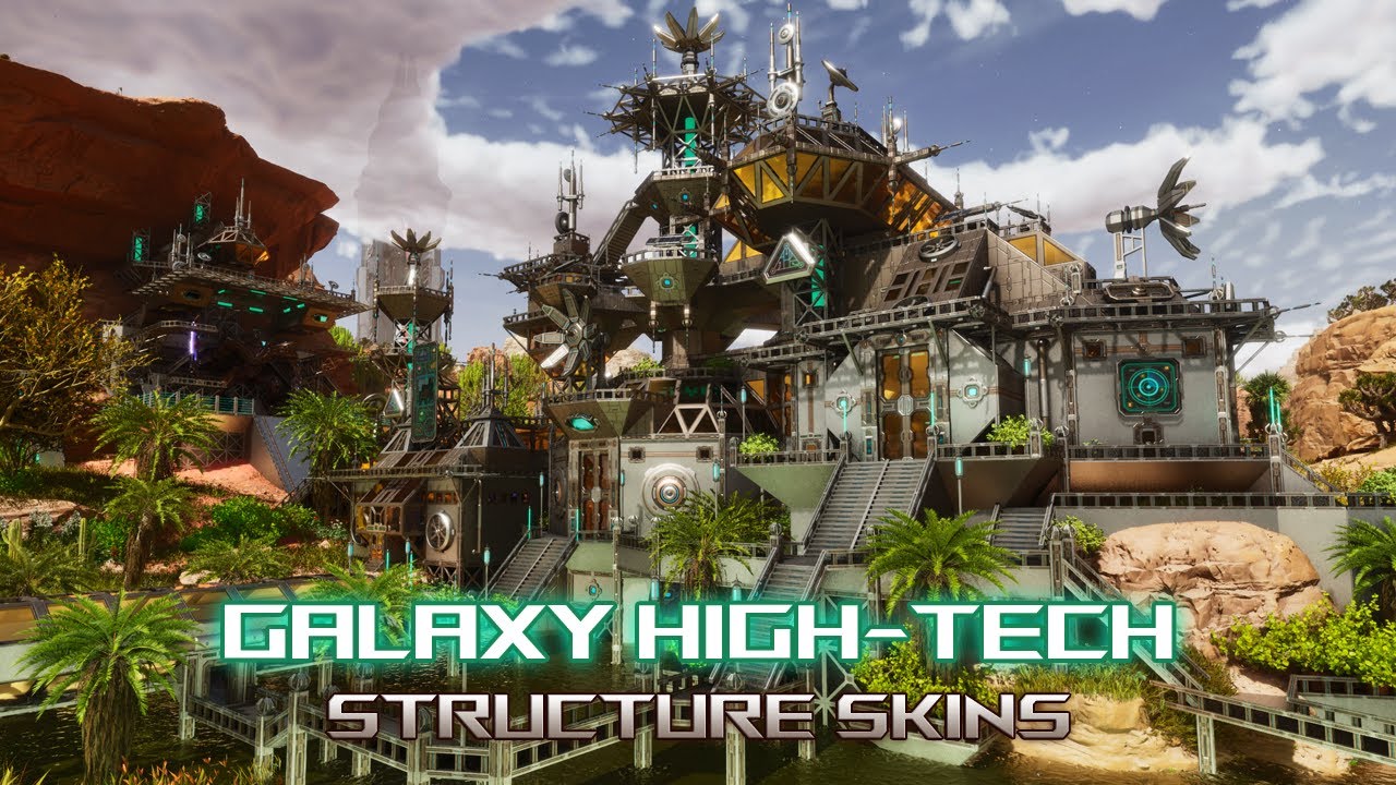 Galaxy High-Tech Structure Skins for ARK: Survival Ascended