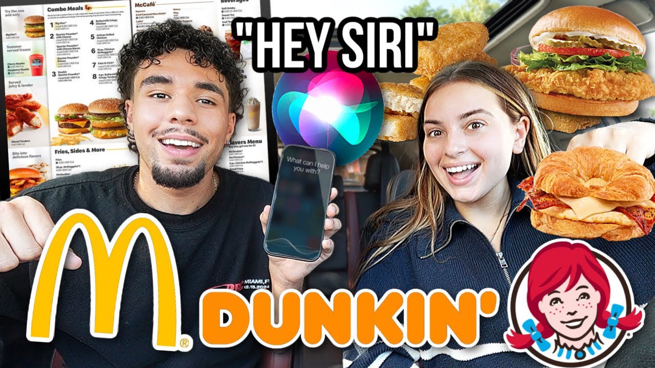 We Let Siri Decide What We Eat For 24 Hours!! *FOOD CHALLENGE*