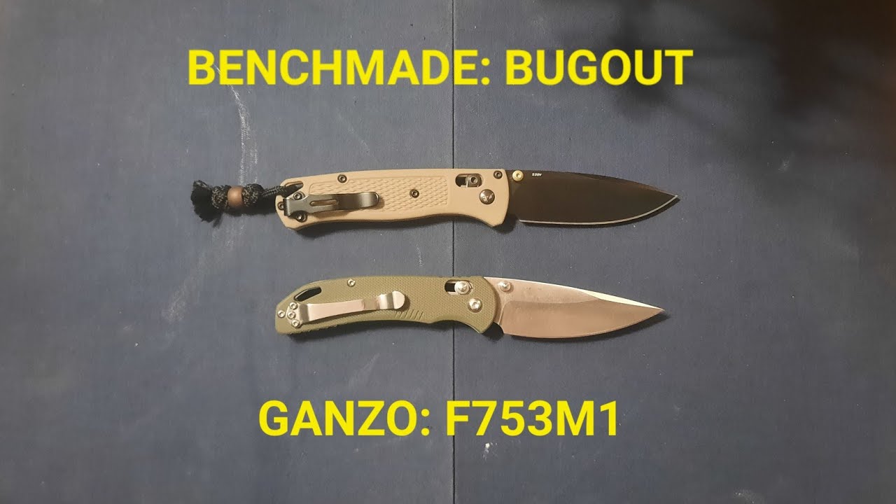 benchmade bugout vs ganzo f753m1!!!