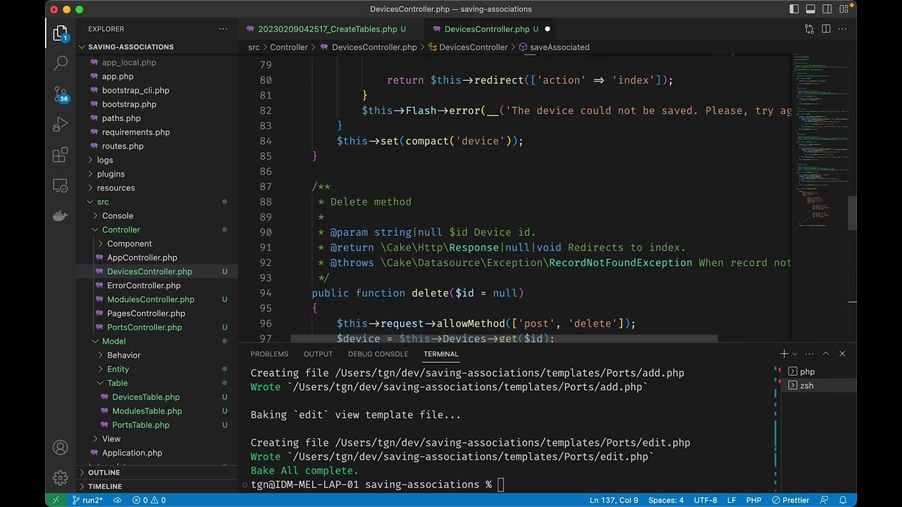 CakePHP 4 - Saving multiple levels of associated data