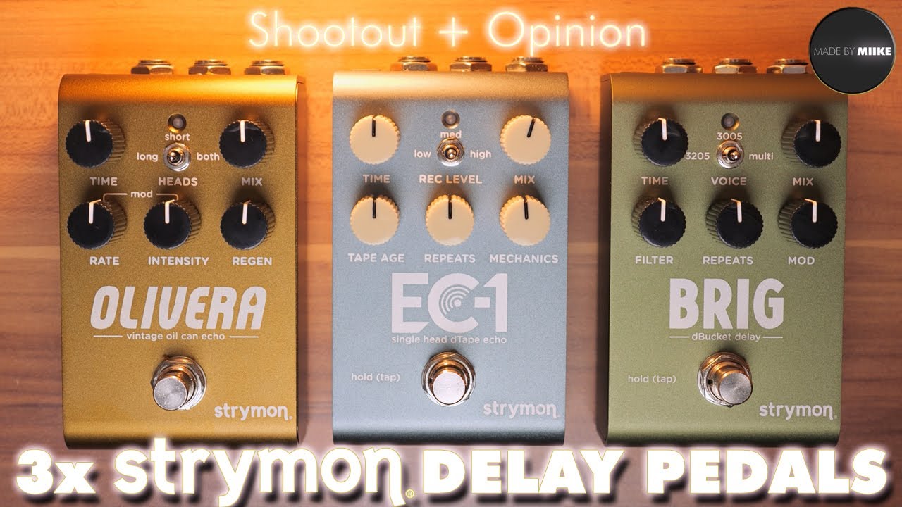 Shootout + Opinion: STRYMON OLIVERA vs. EC-1 vs. BRIG (Strymon Delay Pedal Shootout)