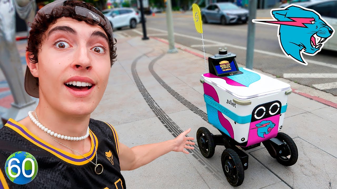 Pedí Hamburguesas De MrBeast Y Las Trajo Un Robot! - Vuelta Al Mundo En 80 Días