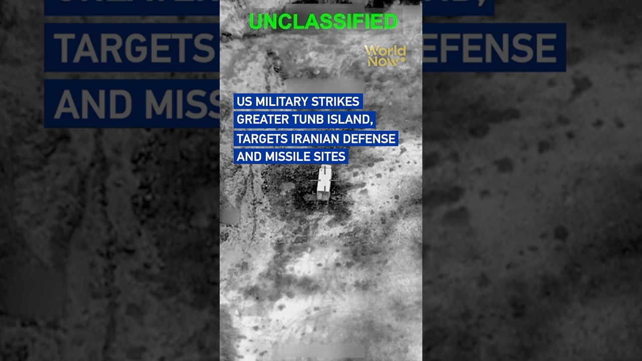 US military strikes Greater Tunb Island, targets Iranian defense and missile sites #worldnow