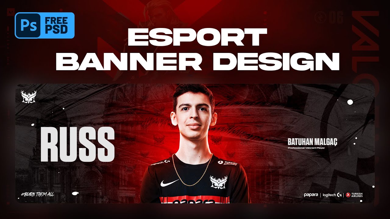 Espor Banner Tasarımı Nasıl Yapılır? | Sosyal Medya Header Tasarımı #PhotoshopDersleri