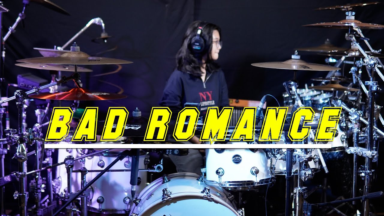 Lady gaga - Bad Romance versi rock || AISYA SORAYA DRUM COVER