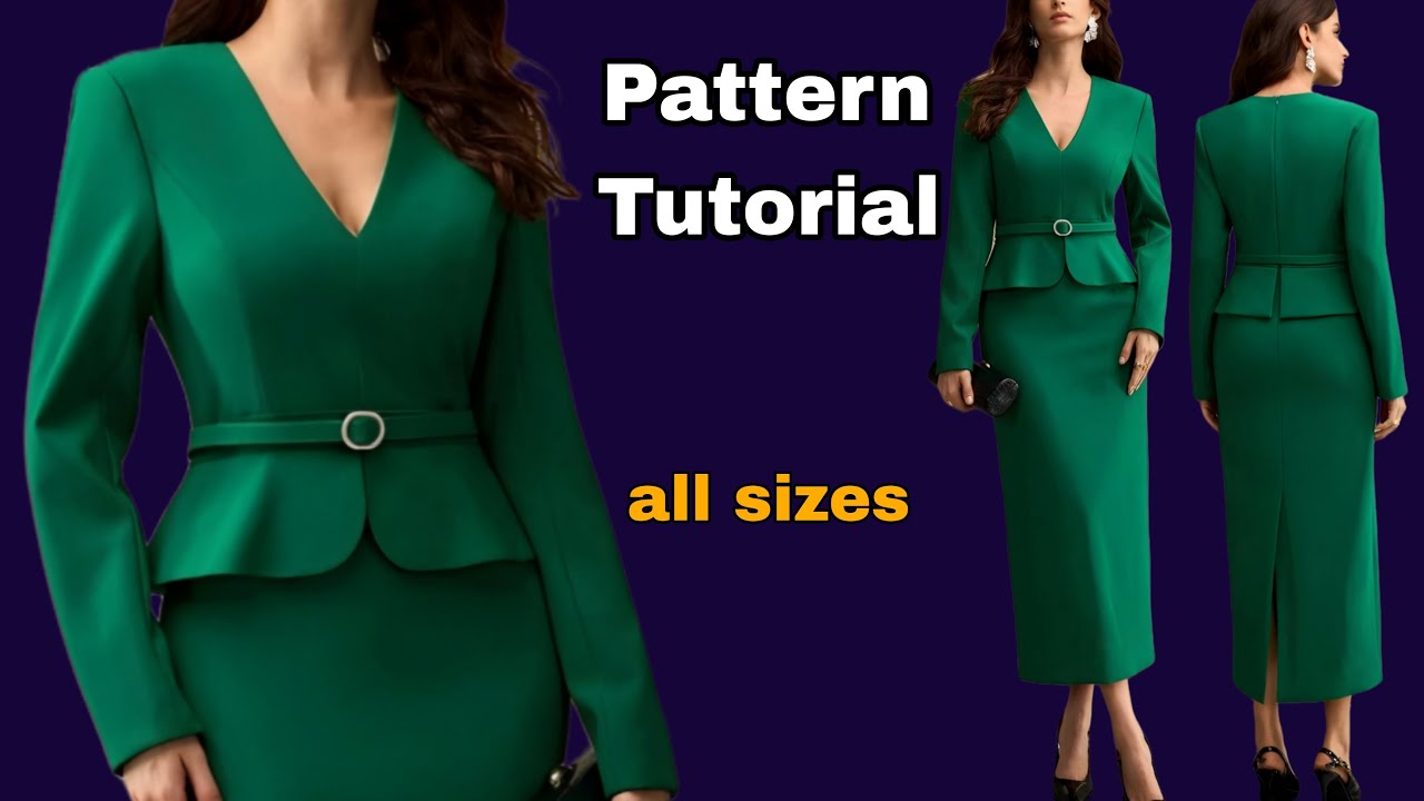 ✅️ Пошаговая инструкция по пошиву выкройки вечернего платья | Подходит для начинающих ✂️