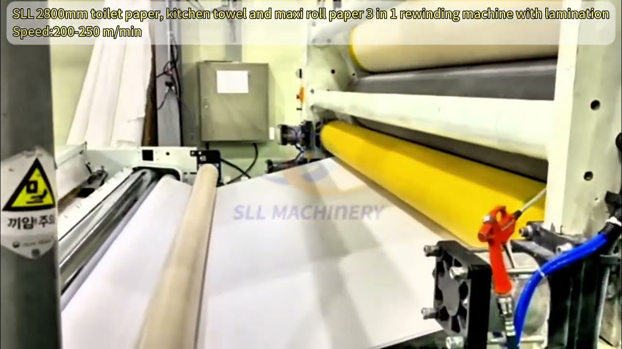 Automatic high speed toilet paper making machine tissue roll paper rewinding machine with lamination