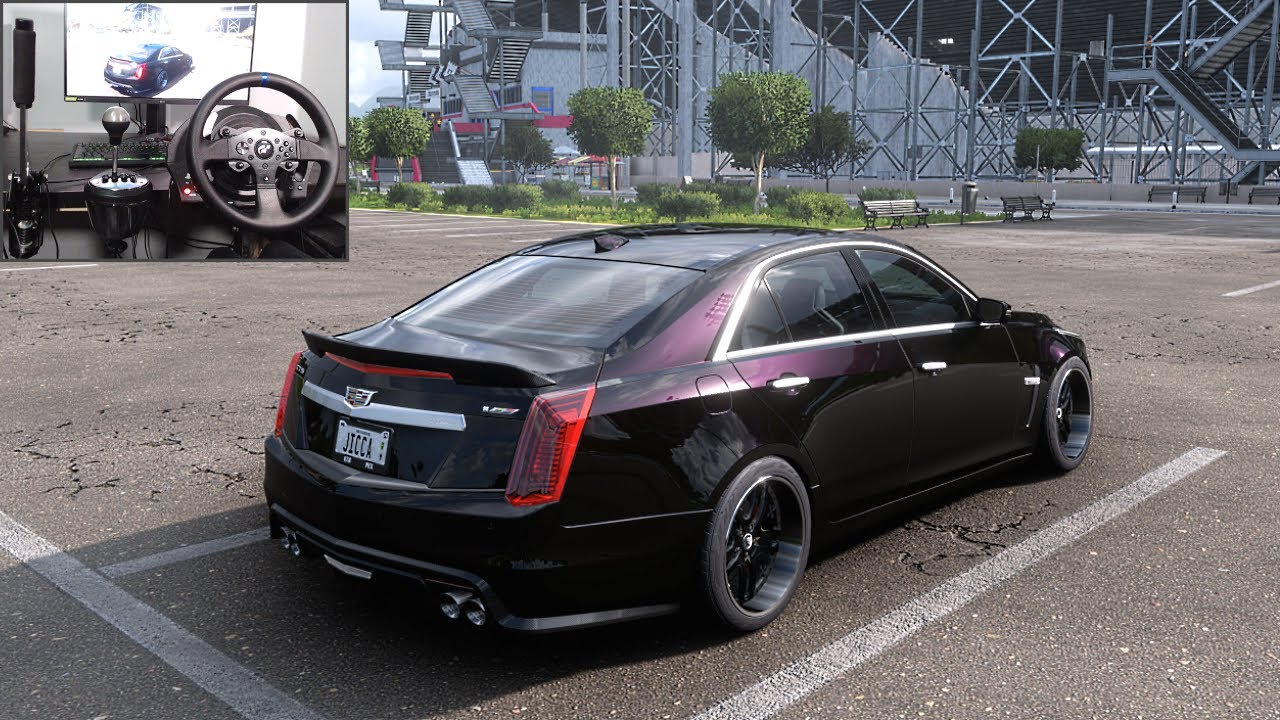 Drifting 800HP Cadillac CTS-V - Forza Horizon 5 (Steering Wheel + Paddle Shifter Gameplay)