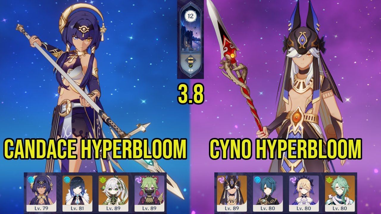 (F2P) HYPERBLOOM IMPACT! C3 CANDACE, C0 CYNO Hyperbloom | 3.8 Spiral Abyss Floor 12 | Genshin Impact