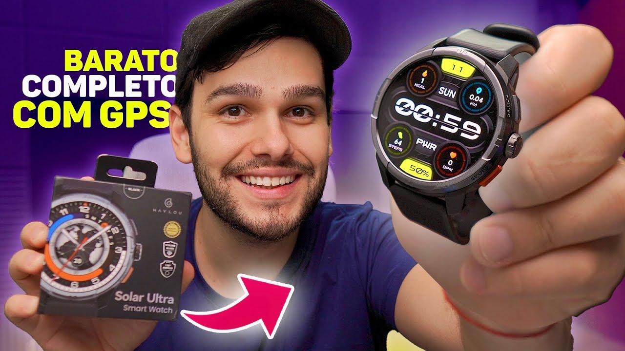 SMARTWATCH COMPLETO, BARATO e COM GPS - HAYLOU SOLAR ULTRA