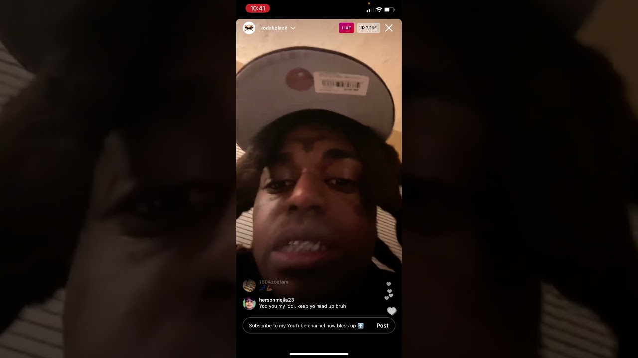 Kodak Black smoking black and milds in the hood live on Instagram being funny