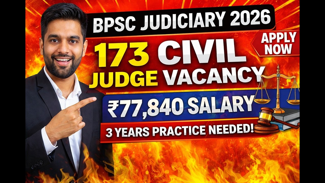 BPSC Civil Judge Recruitment 2026 OUT 🚨 173 Vacancies | Age, Fee, Syllabus Explained