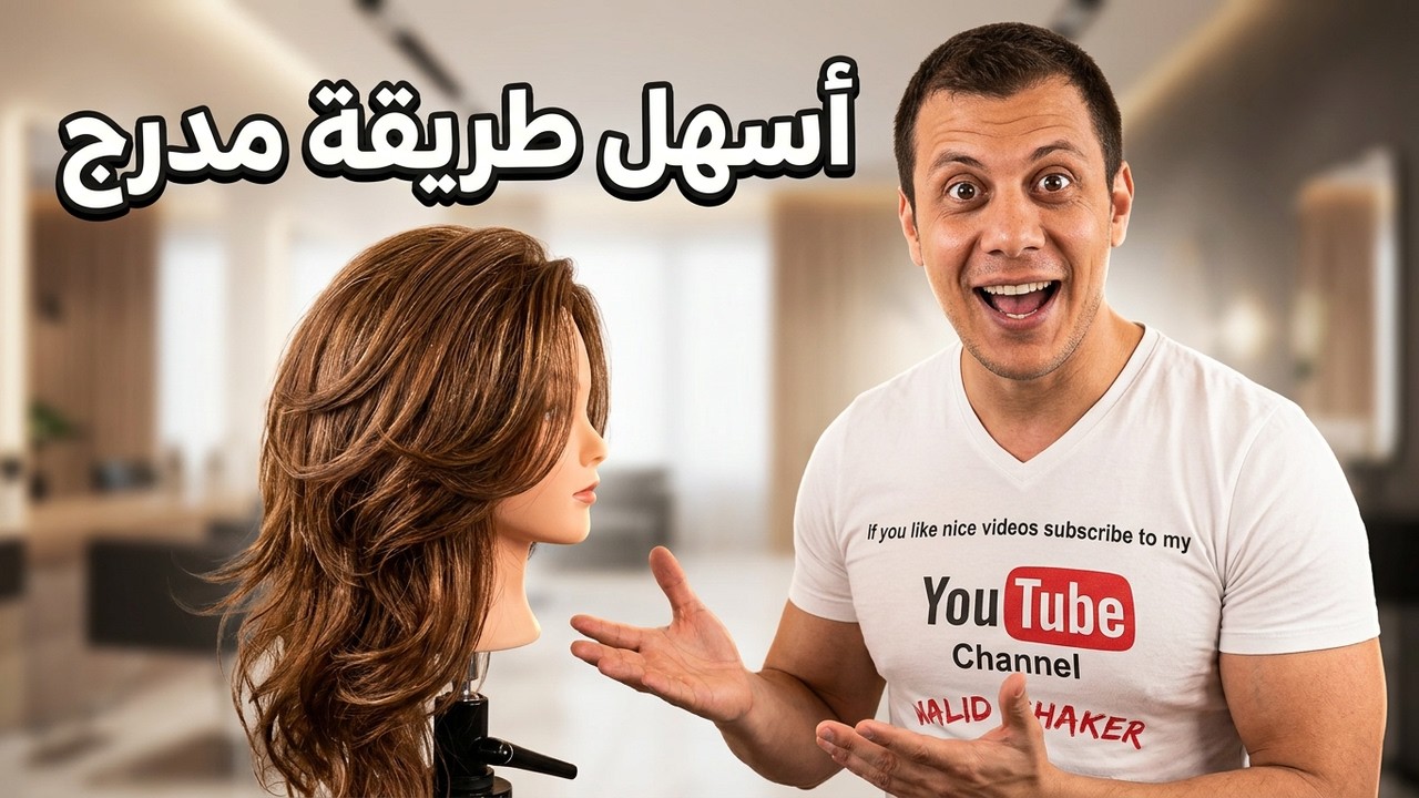 تعليم قصة الشعر طبقات بطريقة سهلة,قص الشعر الطويل طبقات مدرج شرح مفصل بالكامل #شعر_مدرج