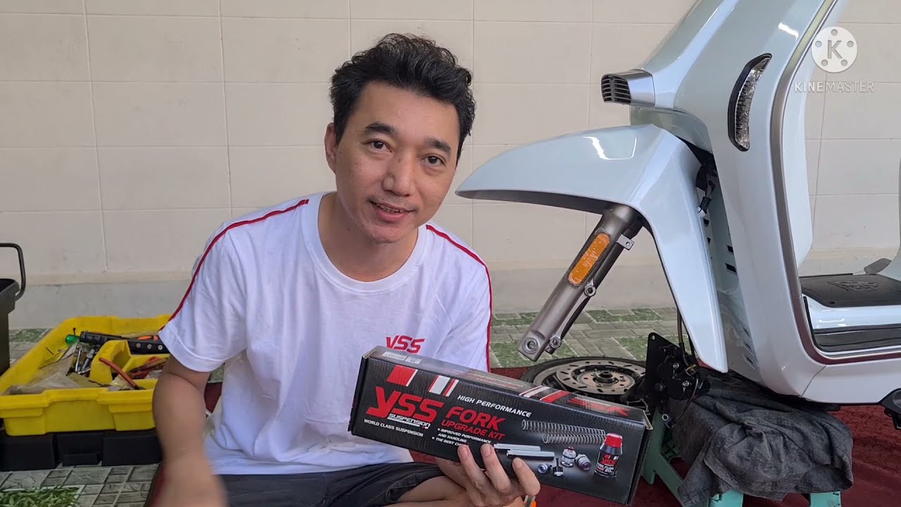 Lambretta V200 Installation YSS Fork kit ติดตั้งชุดโช๊คอัพเกรด YSS