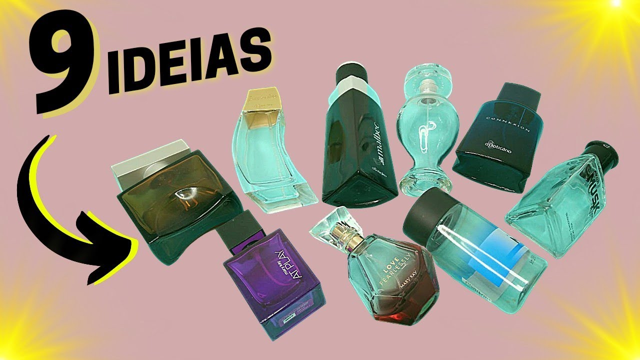 9 IDEIAS DE ARTESANATO COM FRASCOS DE PERFUMES - DECORAÇÃO COM FRASCOS DE PERFUMES
