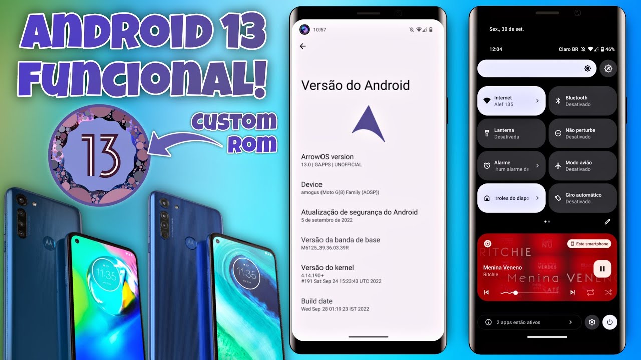 ArrowOS 13.0 - Android 13 para o Moto G8 e G8 Power! 🤩 Explicando mais sobre.. 📲