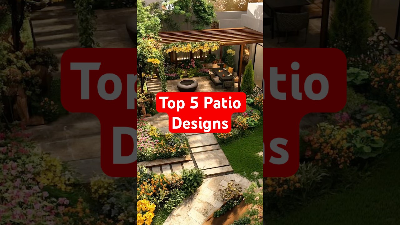 Modern Patio Design Ideas under $2000 | Trendy Backyard Landscape #patiodesign #shorts #home