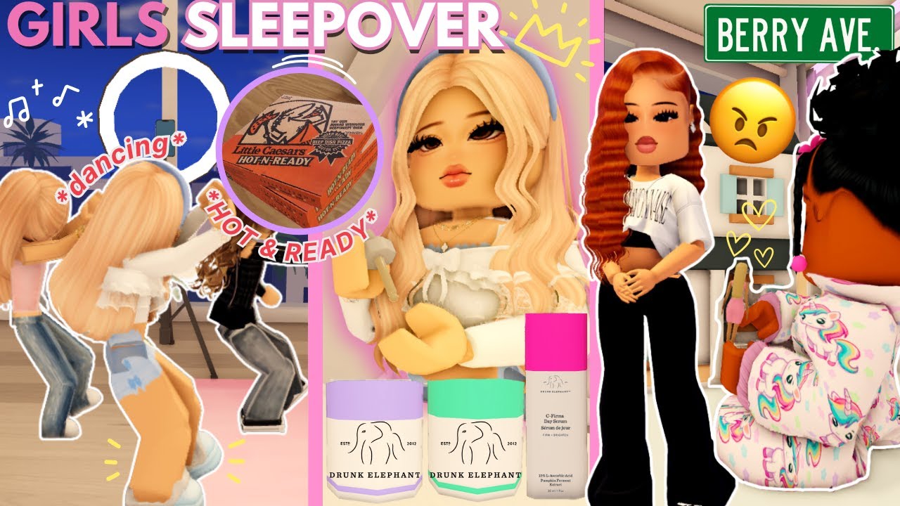 SPOILED RICH GIRLS SLEEPOVER GONE CRAZY!!…FIGHTING!! *VOICED* | Berry Avenue Roleplay