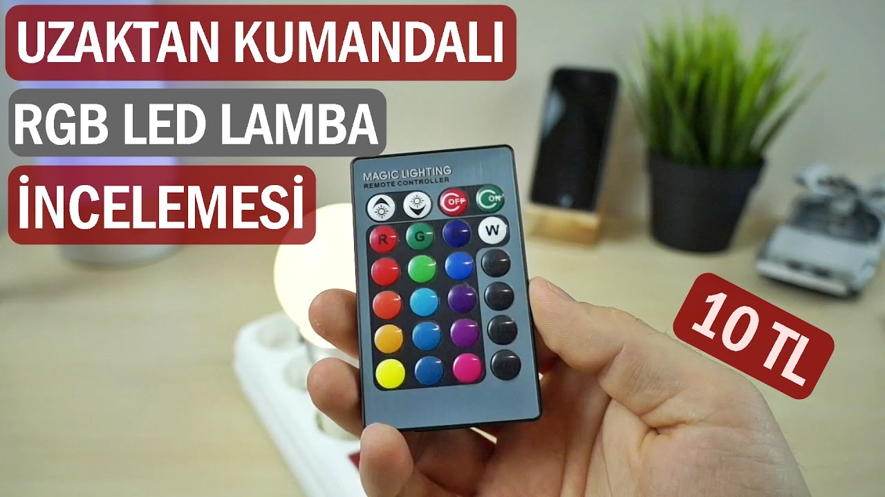 Uzaktan Kumandalı RGB 16 renk led lamba incelemesi