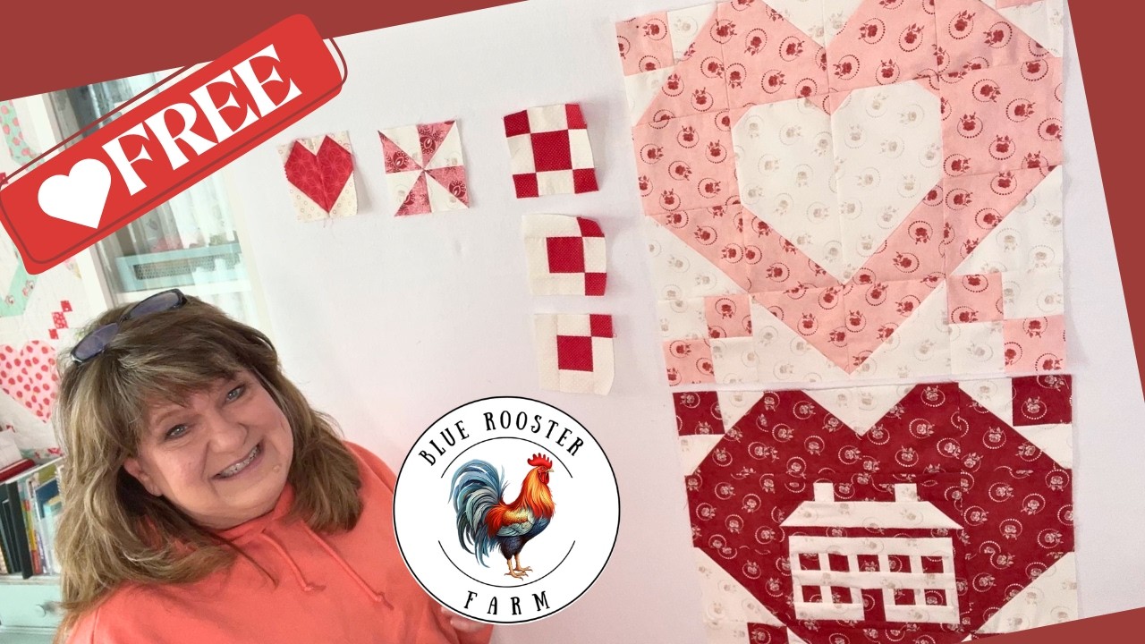 Cornerstone Quilt Blocks Tutorial: Heart, Pinwheel & 9-Patch (Free Tutorial)❤️