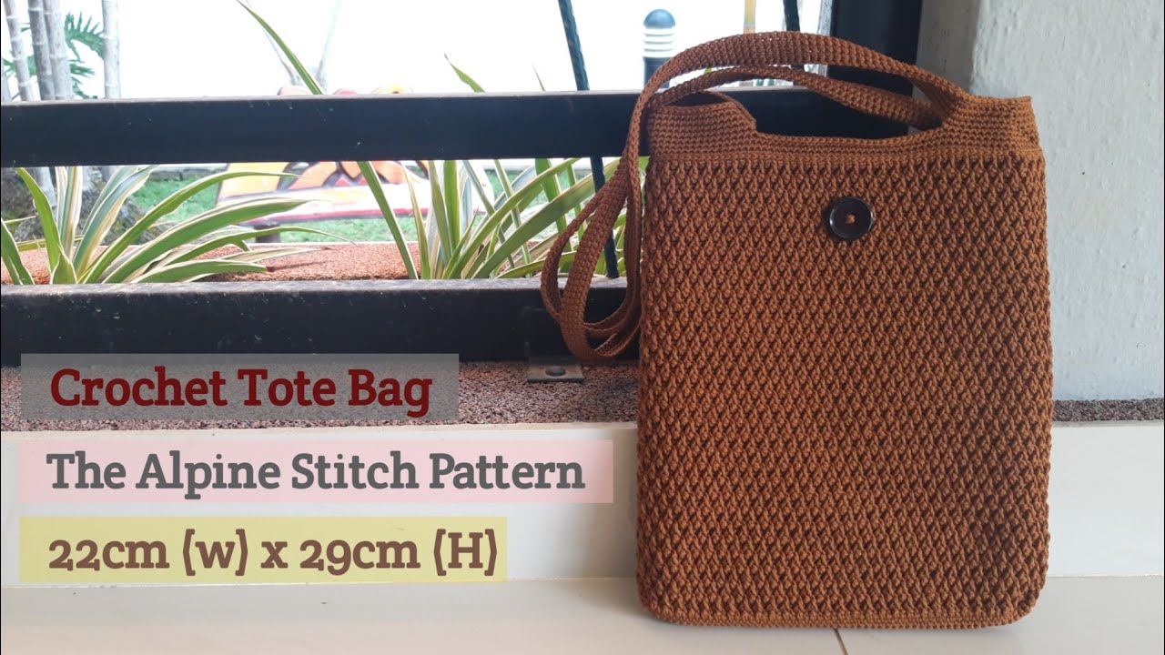 The Tote Bag Using the Alpine Stitch | An Easy Crochet Idea for Beginners | @marniascrochet
