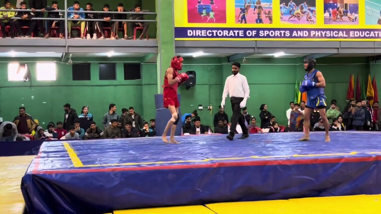 Harman Bhullar Vs Santosh Kumar Mishra Wushu 48kg All India University Fight