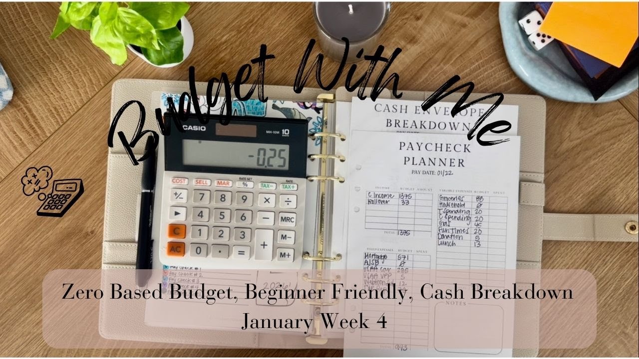 Budget With Me | $1,408 | Jan. Week 4 | Budgeting for Beginners | Zero Based Budget | Cash Envelopes