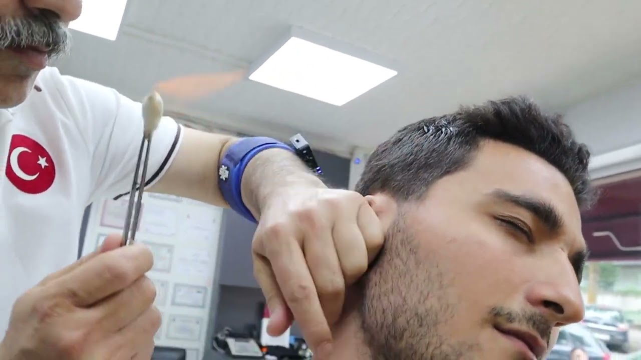 TAKING EAR BROWNS BY BURNING! BACK MASSAGE WITH HAMMER,, EXTRAORDINARY DEAD SKIN GEL PEELING,