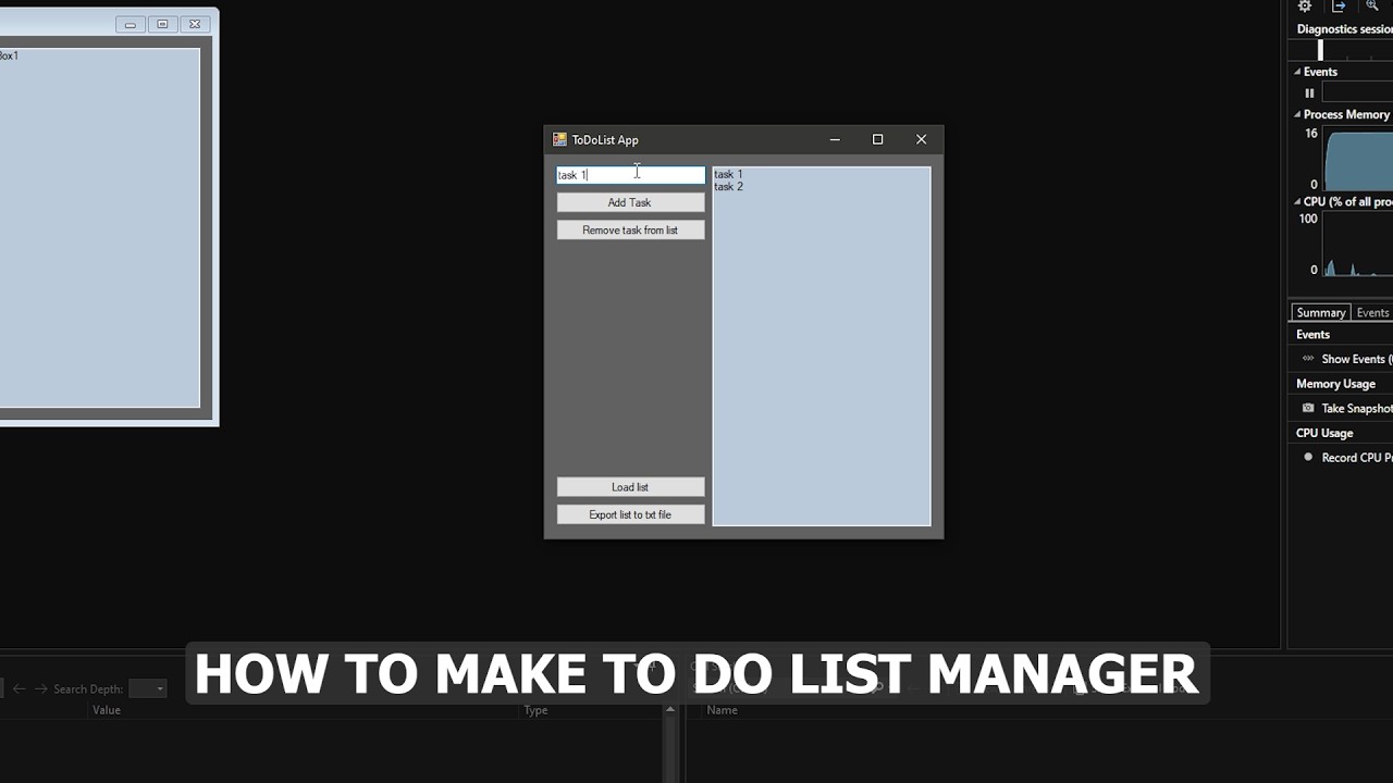 📝 How to Make a Simple To-Do List Manager in C# Windows Forms | Beginner Tutorial