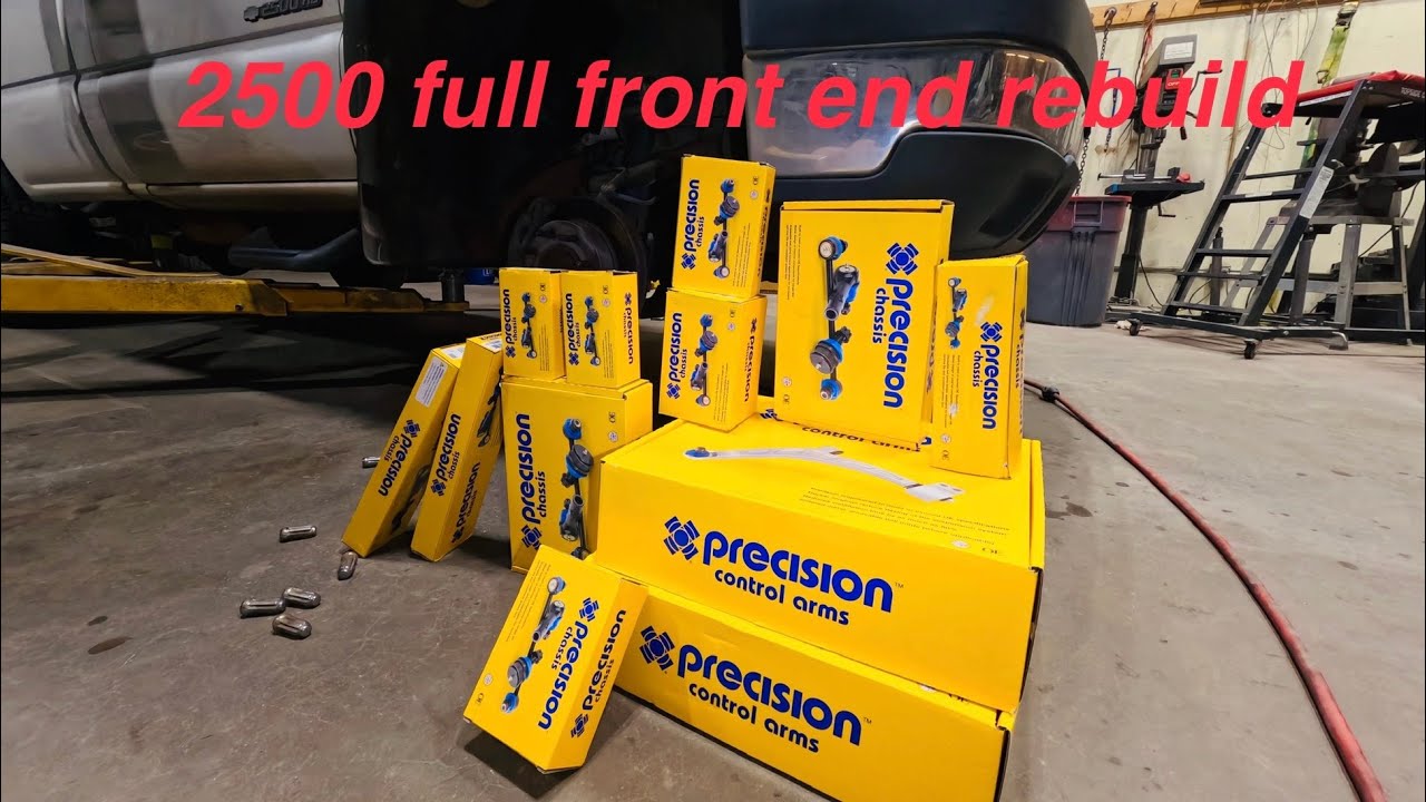 Chevy gmc 1500 2500 full front end rebuild ball joints tie rods pitman arm idler arm