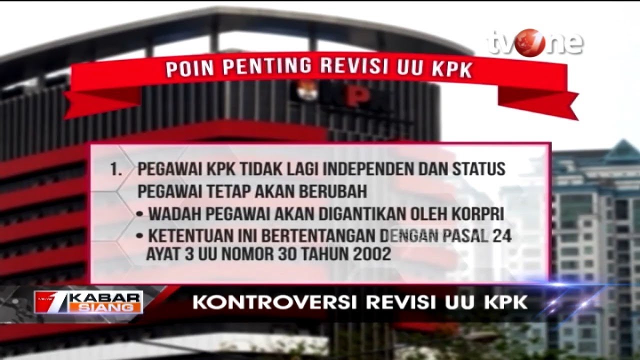 Inilah Sejumlah Poin Penting Revisi UU KPK