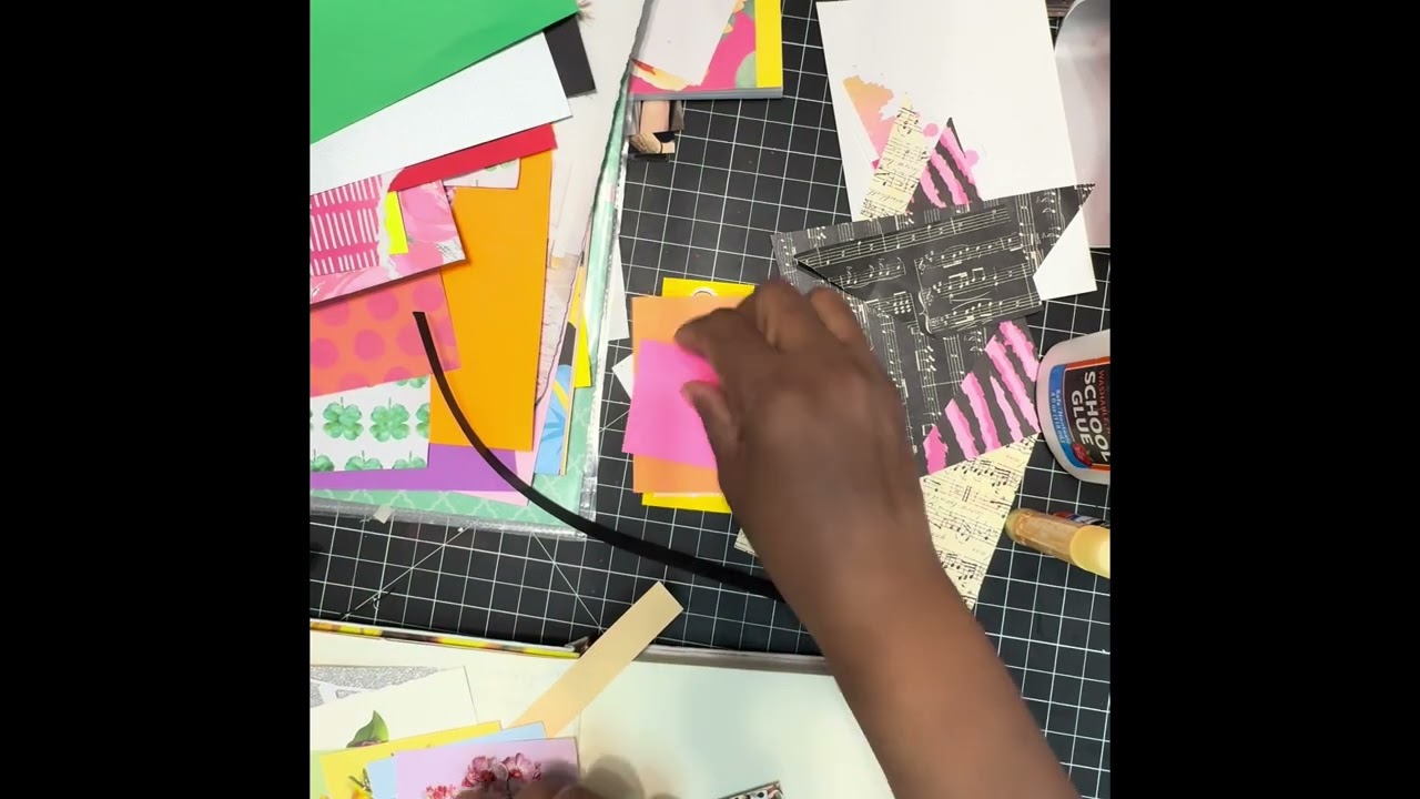 Creating scrapbook pages in my journal 