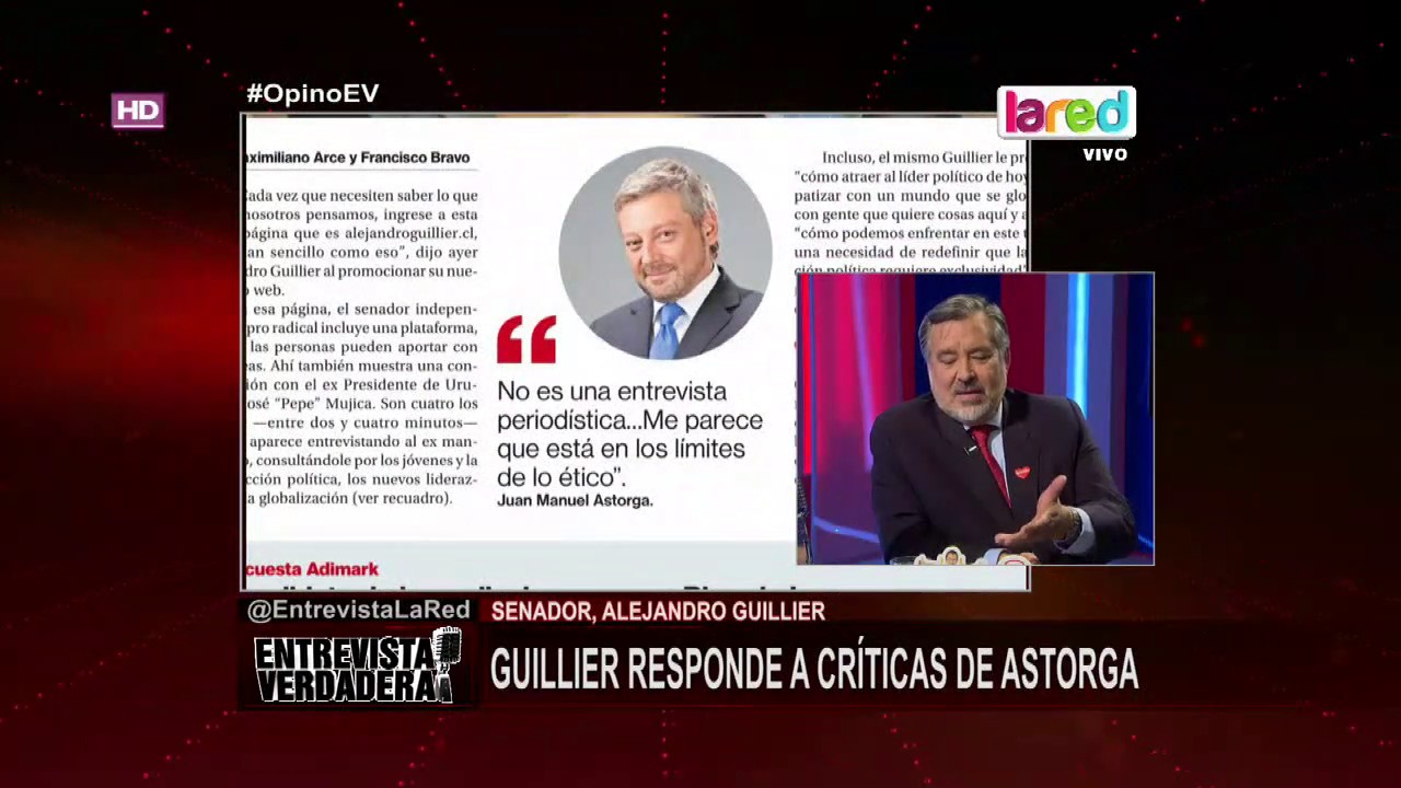 Alejandro Guillier responde a Juan Manuel Astorga: 