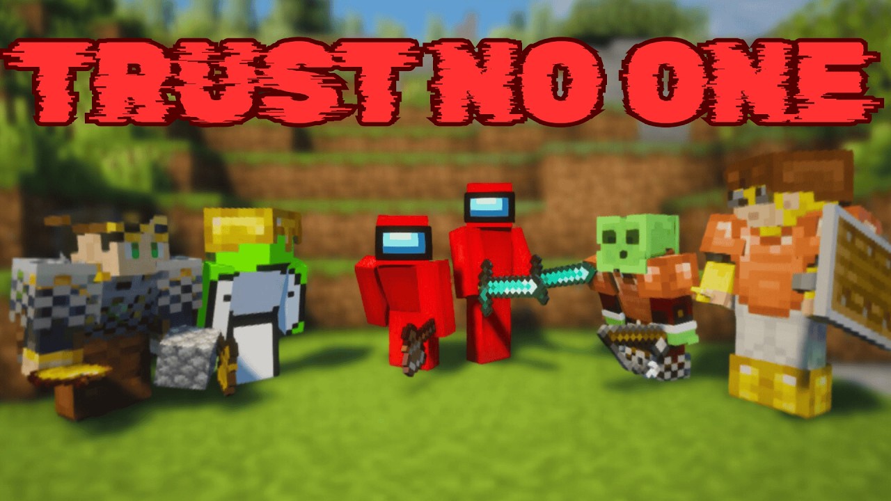 Minecraft Manhunt but one of us is an IMPOSTOR