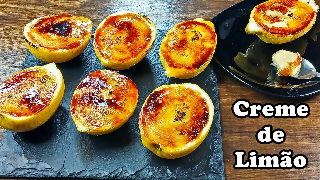 Creme de Limão Queimado Feito no Próprio Limão Que Impressiona à Primeira Colher