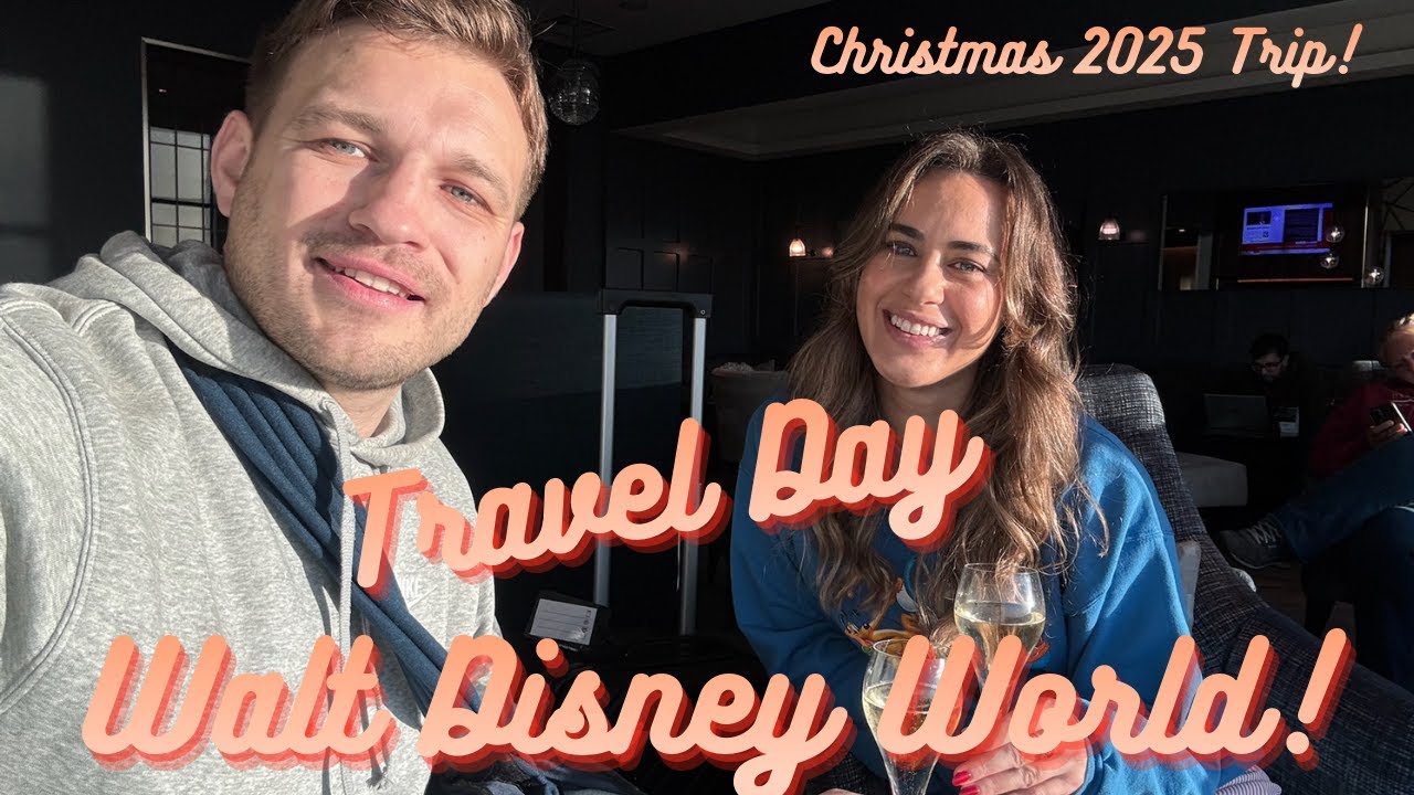 DISNEY WORLD TRAVEL DAY VLOG! Christmas 2025 Trip - with my Disney newbie boyfriend! ✈️☀️🏰🫶🏻