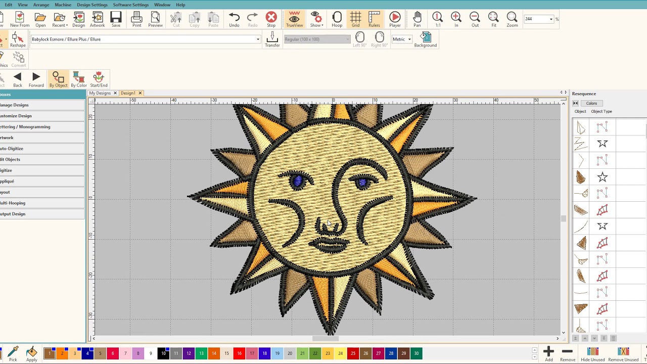 Hatch Embroidery:  How to Edit Embroidery designs and Stitch files!!