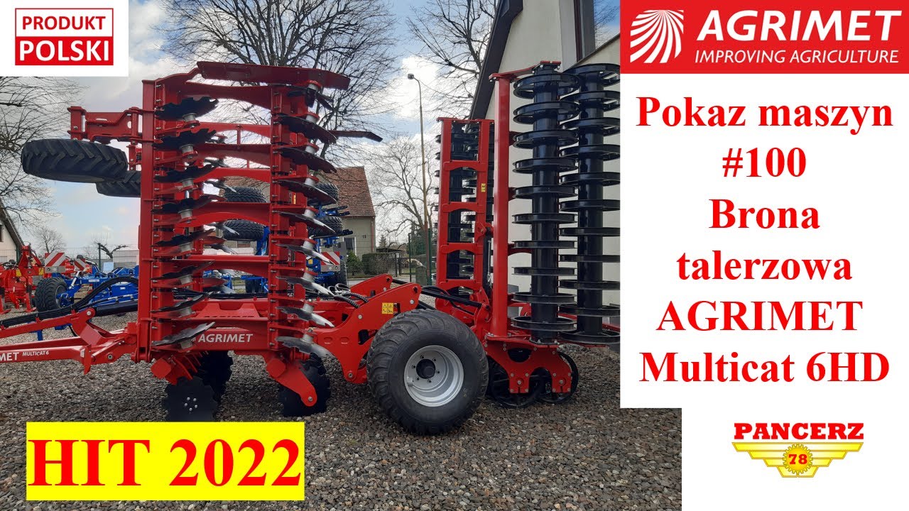 Brona talerzowa AGRIMET Multicat 6HD półzawieszana. Nowy nabytek 2022 TESTY u Agrokojot.