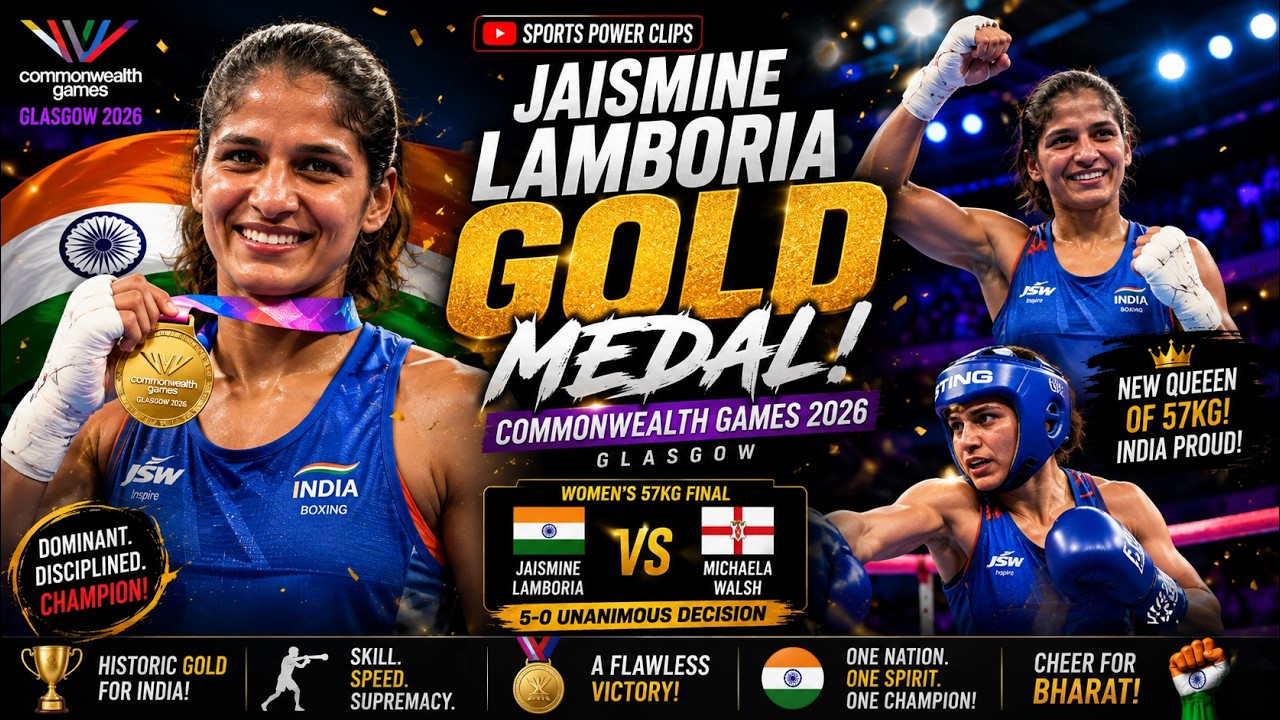 Jaismine Lamboria Wins Gold CWG Glasgow 2026 &nbsp;@sportspowerclips#commonwealth2026 #cwg2026 #cwg