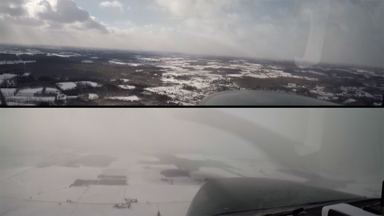 Storm Chasing in a Cessna: Lake Effect Snow Squalls VFR to IMC Risk + Avoidance - Flight VLOG