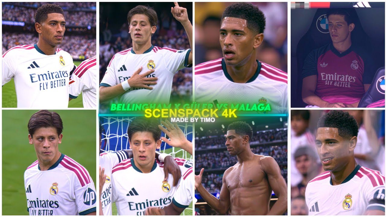 Bellingham X Arda G&uuml;ler Vs Malaga 2026 / RARE CLIPS ● SCENEPACK 4K (With AE CC and TOPAZ)