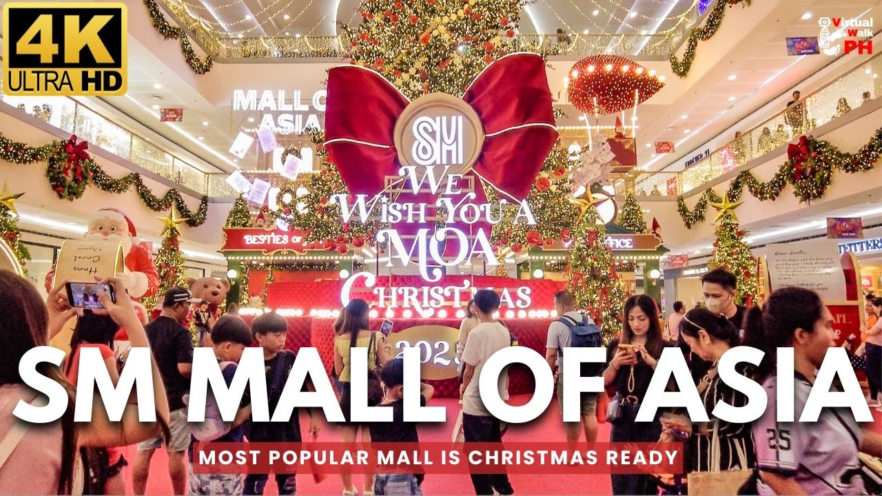 [4K] SM Mall of Asia Christmas Transformation | Lights, Trees & Festive Vibes 2025