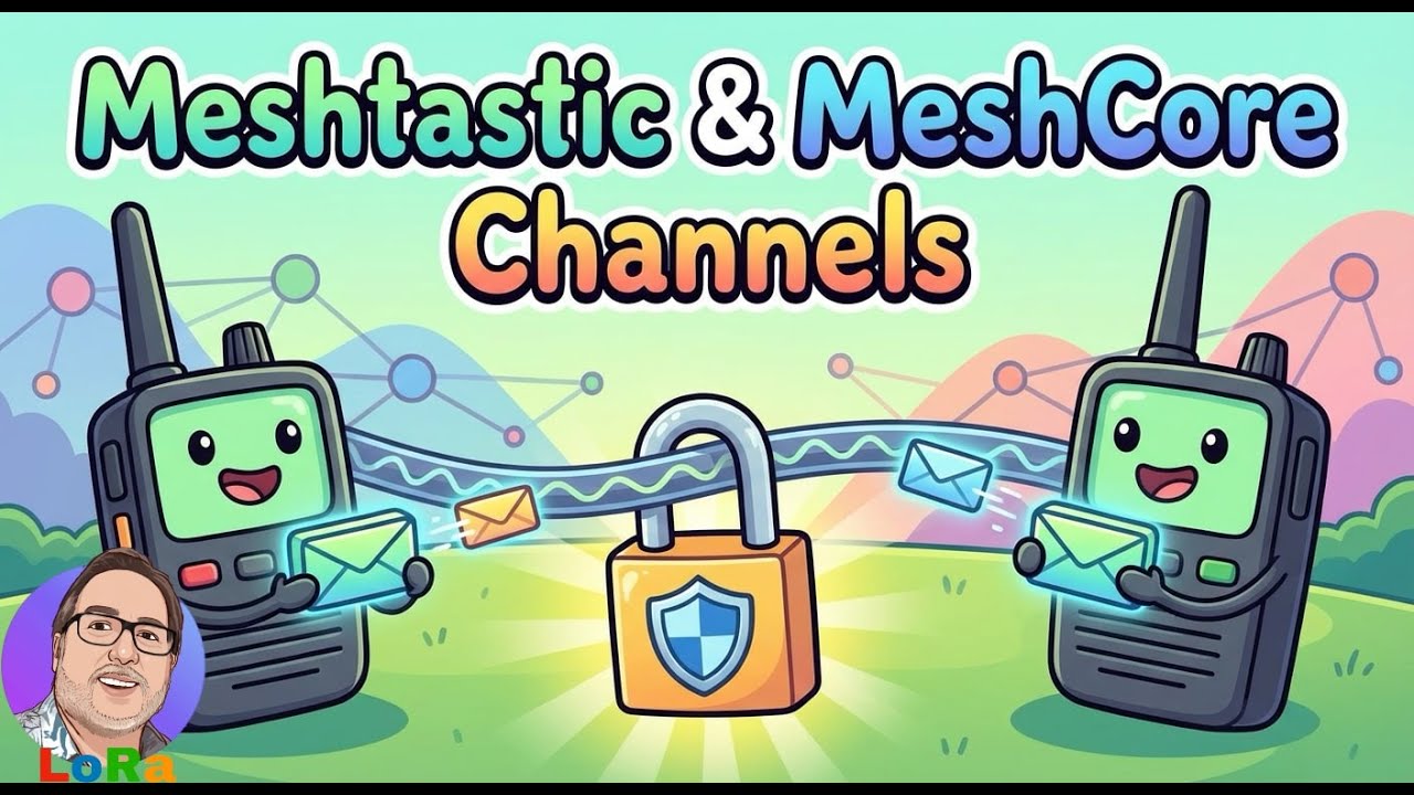 Объяснение работы каналов Meshtastic и MeshCore: публичные и приватные ключи.