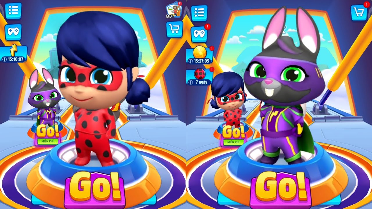 Talking Tom Hero Dash New - Miraculous Ladybug Update vs Becca Update - Android ioS